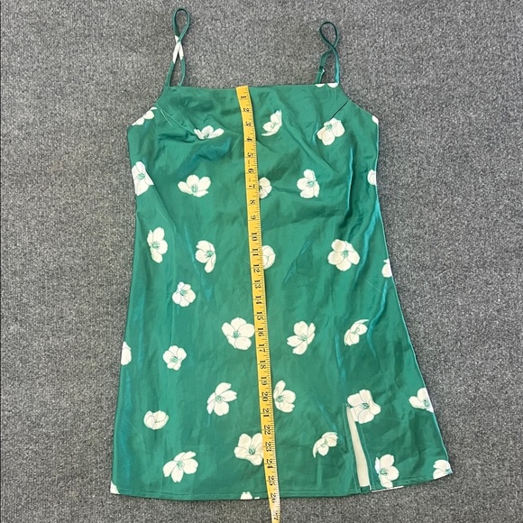 Princess Polly Teal Floral Mini Dress Size 6 - Picture 7 of 8